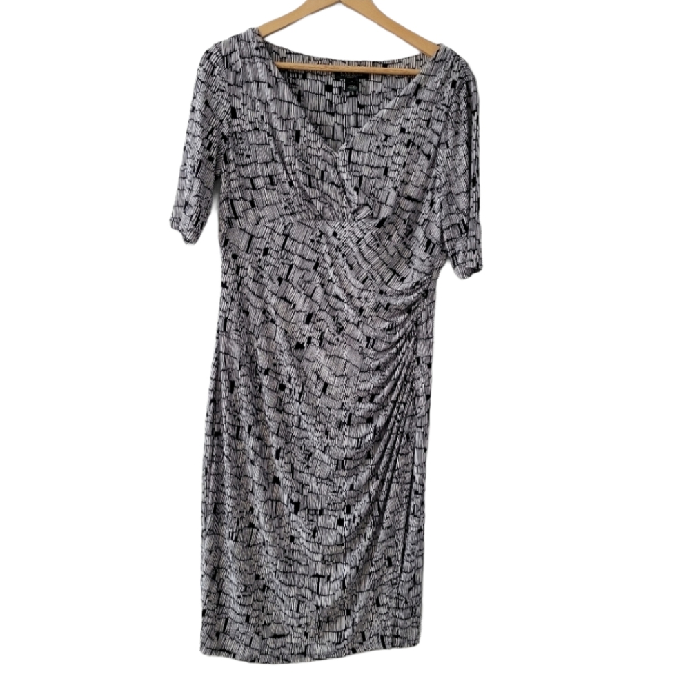 Ralph Lauren Graphic Design Wrap Dress Size 12